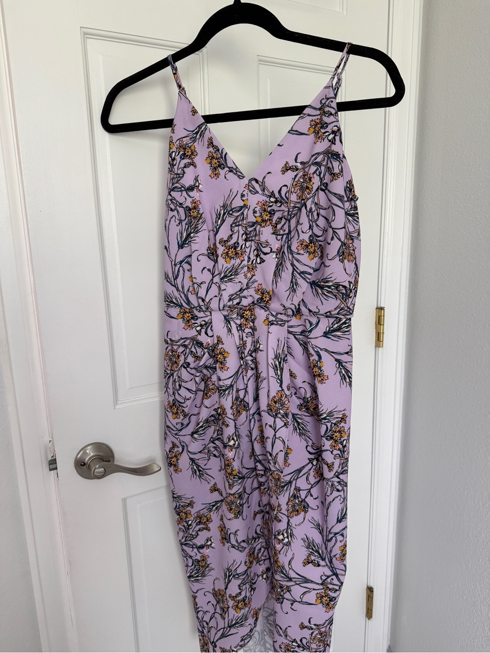 Lavender Floral Wrap Midi Dress - Brand